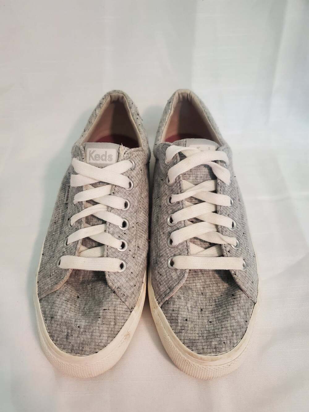Keds Jump Kick Speckle Grey Knit Sneakers Size 7.5. S37